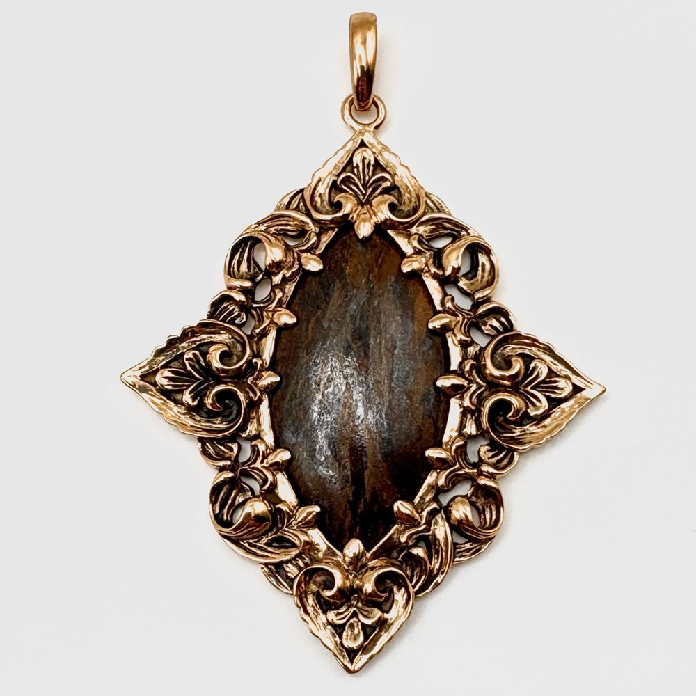 Studio Barse Golden Bronze & Bronzite Southwestern Style Pendant